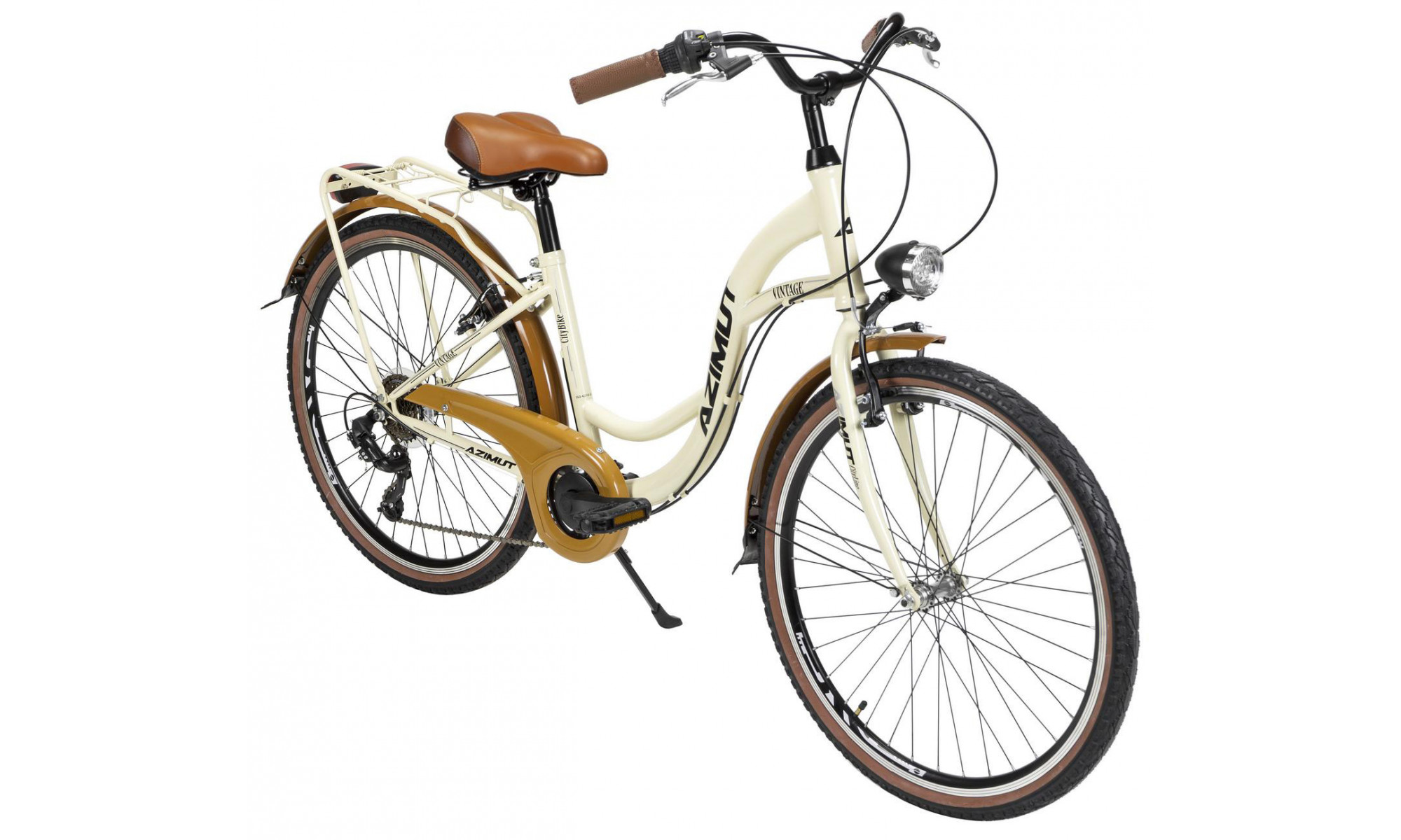 Jalgratas AZIMUT Vintage TX-7 26" 2025 cream-brown shiny - 1