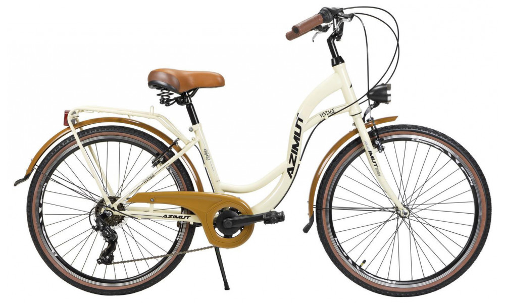 Jalgratas AZIMUT Vintage TX-7 26" 2025 cream-brown shiny - 3