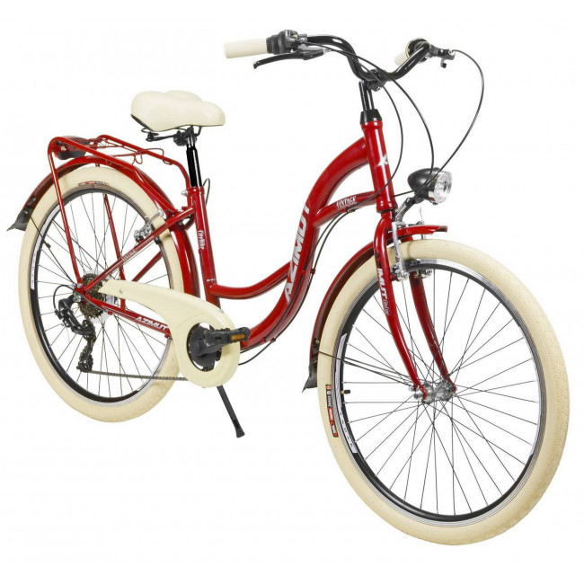 Jalgratas AZIMUT Vintage TX-7 26" 2023 burgund-cream shiny