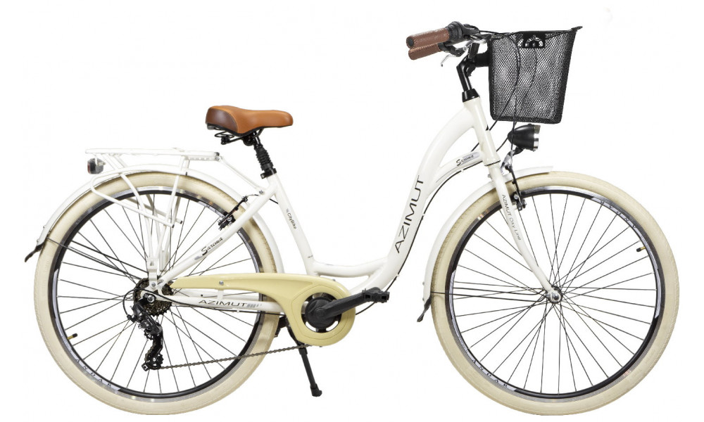 Jalgratas AZIMUT Sarema 28" ALU TX-7 2025 light cream shiny 