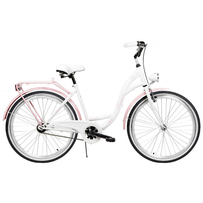 Jalgratas AZIMUT City Lux 26" 2023 white-pink