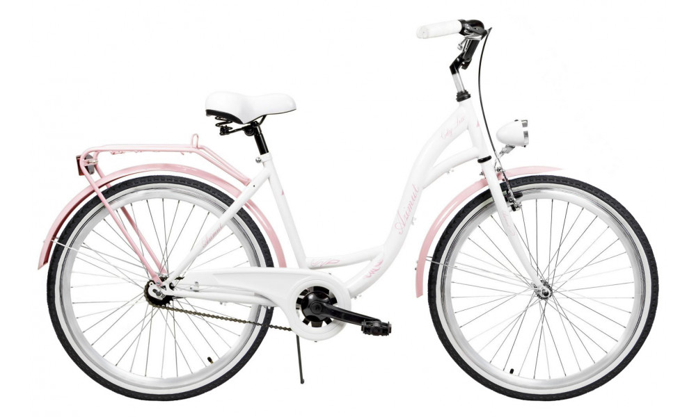 Jalgratas AZIMUT City Lux 26" 2023 white-pink - 7