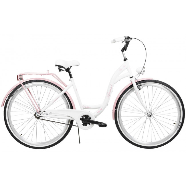 Jalgratas AZIMUT City Lux 28" 2023 white-pink