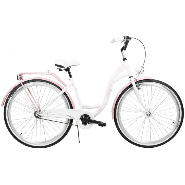 Jalgratas AZIMUT City Lux 28" 2025 white-pink