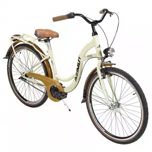 Jalgratas AZIMUT Vintage 26" 3-speed 2025 cream-brown shiny