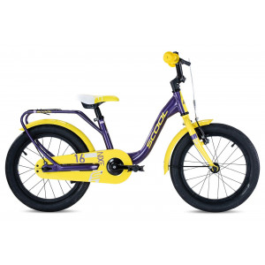 Jalgratas S'COOL niXe 16" 1-speed coaster-brake Aluminium purple-yellow
