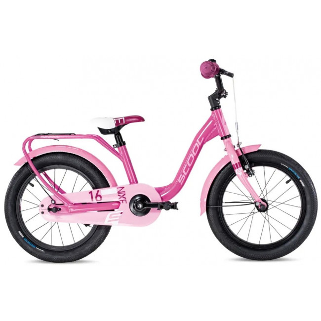 Jalgratas S'COOL niXe 16" 1-speed coaster-brake Aluminium pink-baby pink