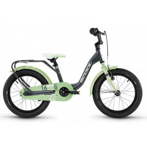 Jalgratas S'COOL niXe 16" 1-speed coaster-brake Aluminium dark grey-pastel green