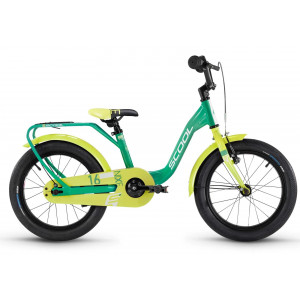 Jalgratas S'COOL niXe 16" 1-speed coaster-brake Aluminium green-lime