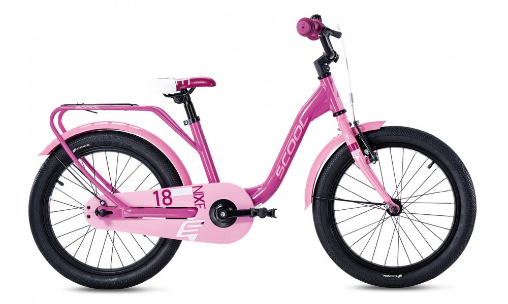 Jalgratas S'COOL niXe 18" 1-speed coaster-brake Aluminium pink-baby pink 
