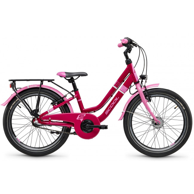Jalgratas S'COOL chiX twin 20" 3-speed Aluminium pink-baby pink