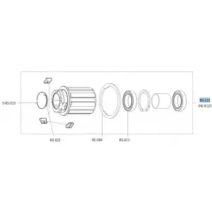 Tirrisüdamik Fulcrum Road plasma for Shimano HG and SRAM 8/9/10/11-speed cassettes