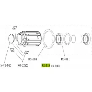 Tirrisüdamik Fulcrum RS-113 Road for Shimano HG and SRAM 8/9/10/11-speed cassettes