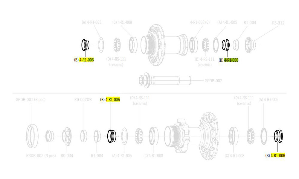 Rummu koonus Fulcrum R1-006 front (4 tk.) 