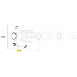 Rummu hoolduskomplekt Fulcrum pawls with spring for Shimano/Campagnolo road rear hubs