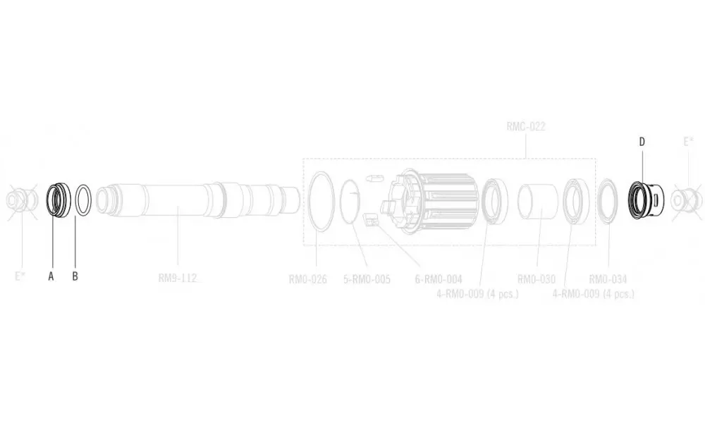 Adapter Fulcrum for thru axle from 12x135mm to 12x142mm 