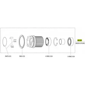 Tirrisüdamik Fulcrum for Shimano Micro Spline 12-speed cassettes