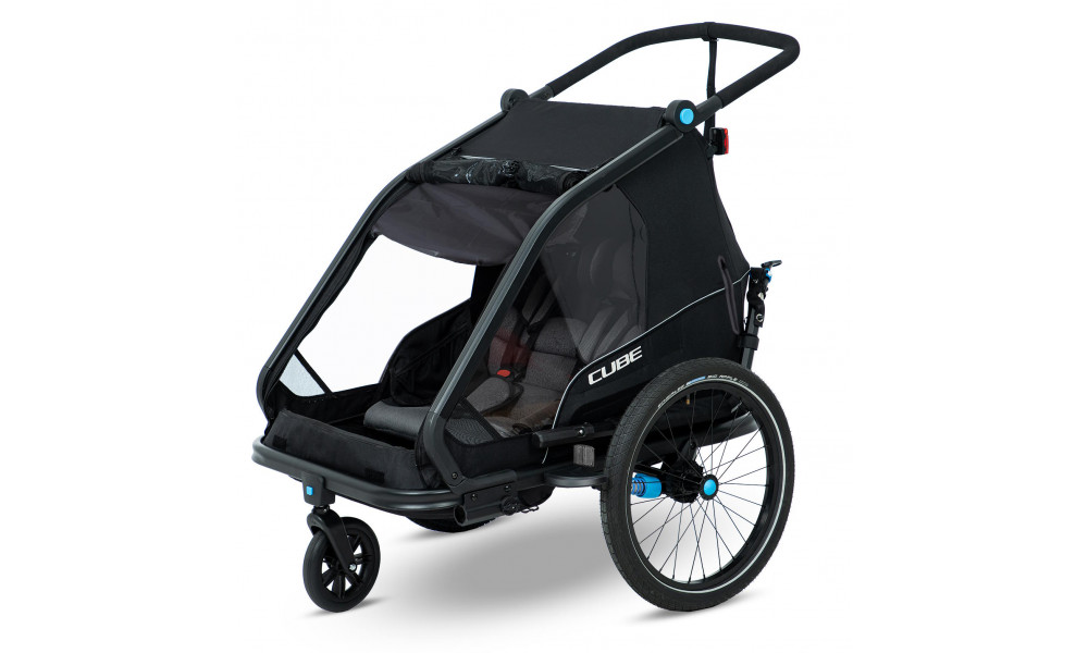 Lastekäru Cube Double CMPT black - 2