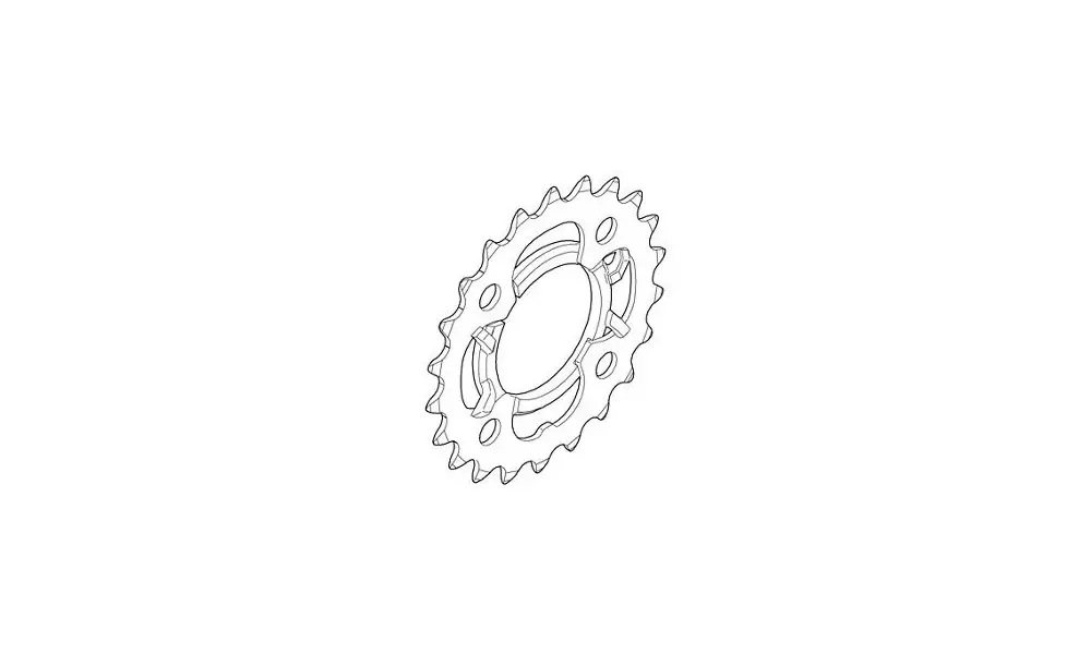 Hammasratas Shimano ACERA FC-M361 104mm with chain protector 7/8-speed 28T black 