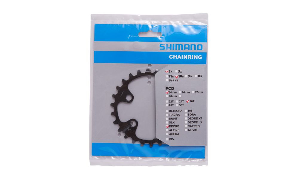 Hammasratas Shimano DEORE FC-M6000-2/B2 64mm 10-speed 26T-BF - 2