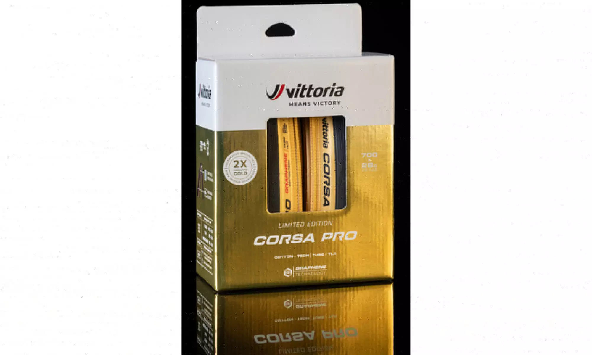 Rehv 28" Vittoria Corsa PRO TLR Double Pack 700x28c / 28-622 GOLD Limited edition - 10
