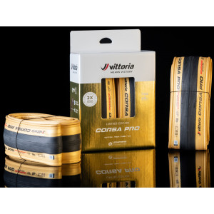 Rehv 28" Vittoria Corsa PRO TLR Double Pack 700x28c / 28-622 GOLD Limited edition